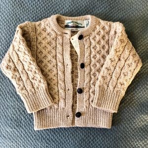 Aran Crafts 100% Irish Wool Cardigan Sweater NWT